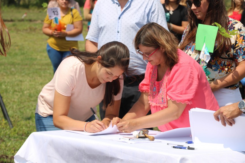 La entrega de lotes en fotos