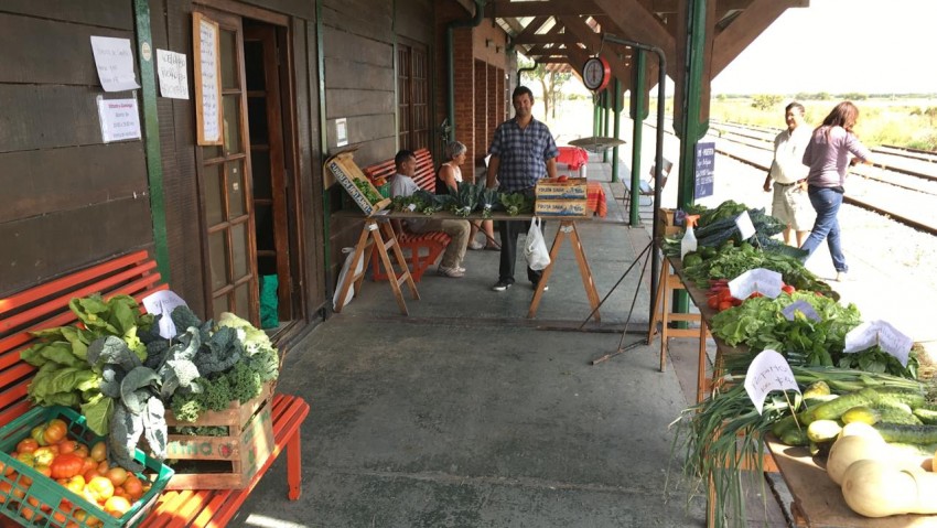 Productos madariaguenses a la venta en el Mercado de la Estación y el
