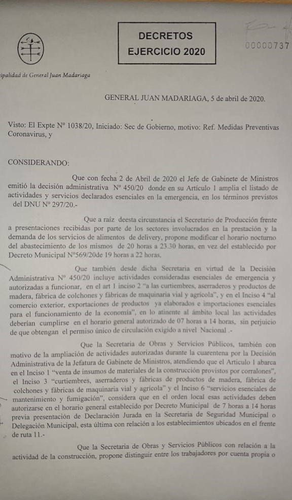 Decretaron nuevos horarios y actividades