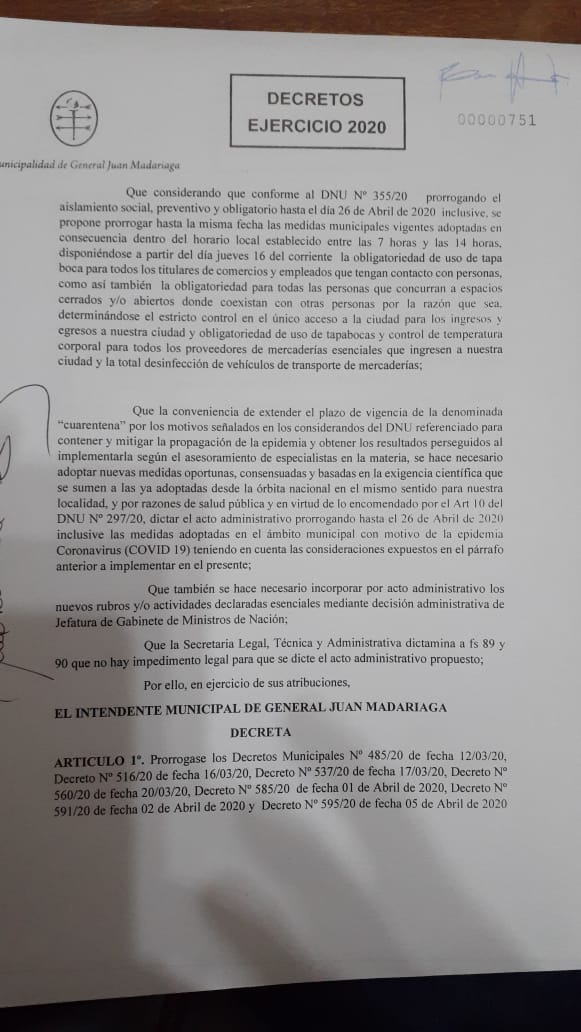 Por decreto el municipio dispone la obligatoriedad del 