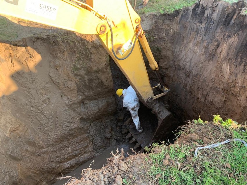 Retomaron la obra en la Estacin de Bombeo