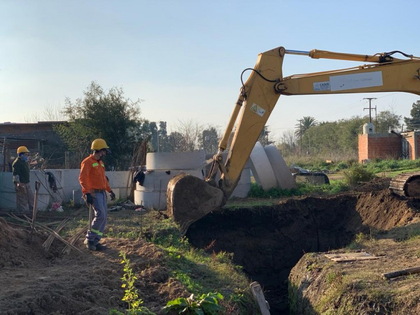 Retomaron la obra en la Estacin de Bombeo