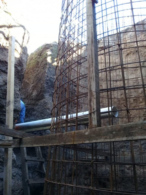 Estación de bombeo: Avanzaron durante el fin de semana en el armado de