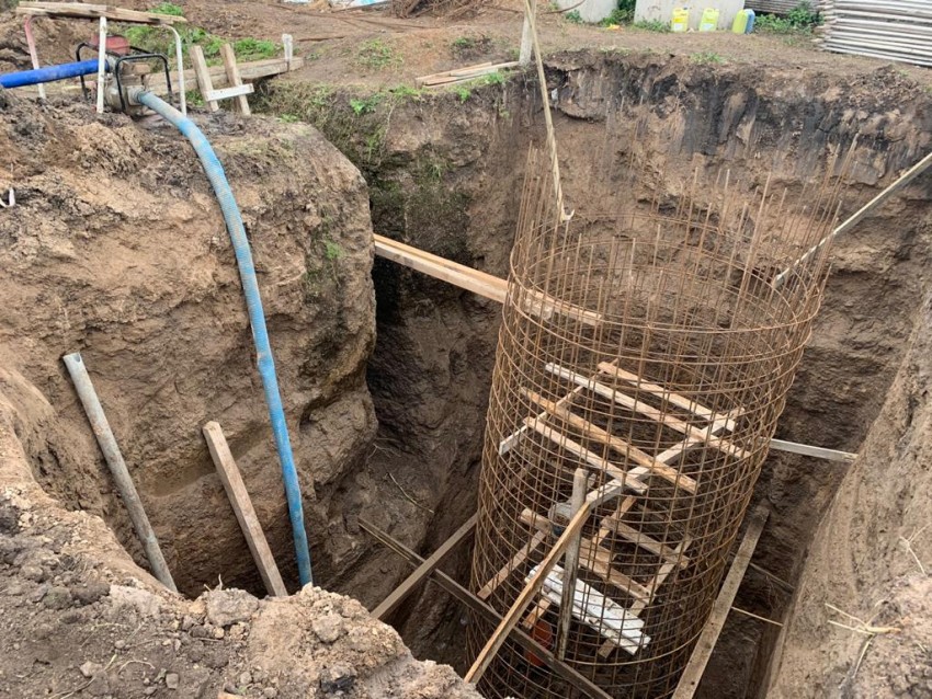 Estación de bombeo: Avanzaron durante el fin de semana en el armado de