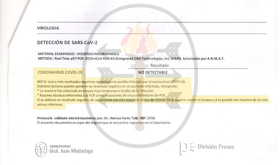 Se recibi� el testeo de la segunda prueba y el resultado fue 