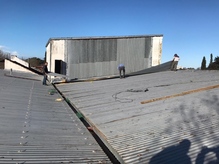 El municipio avanza en la reparacin del techo de la Casa de la Cultur