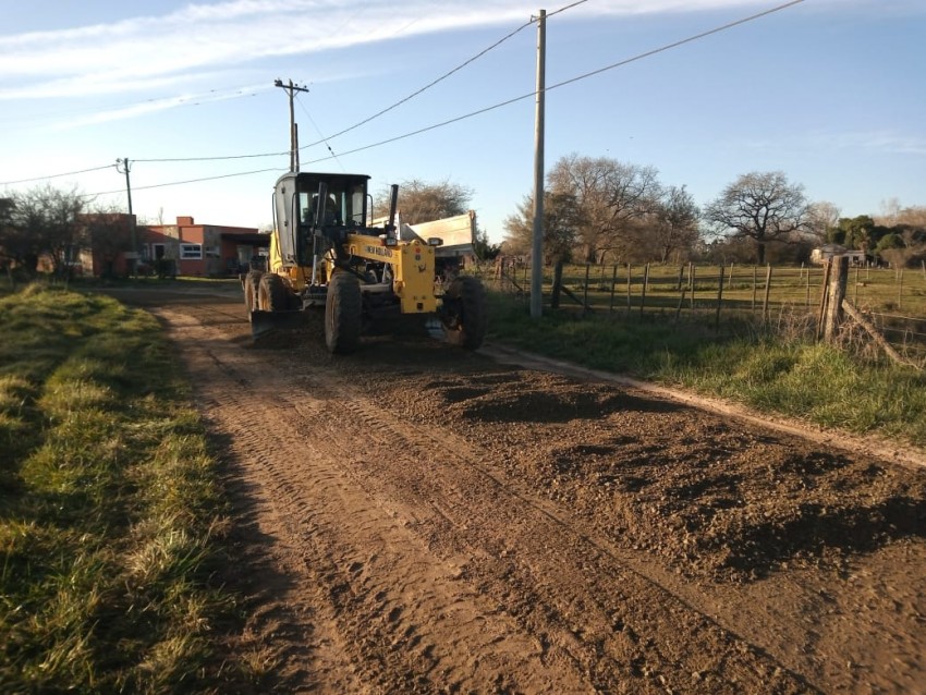 Sumaron nuevas cuadras de polvo de piedra