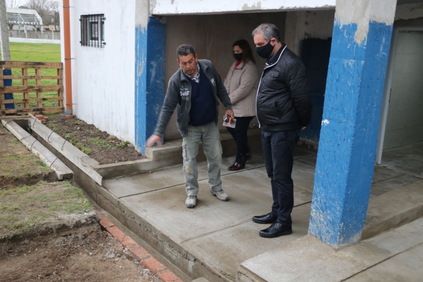 Santoro recorrió distintas obras que se encuentran en ejecución