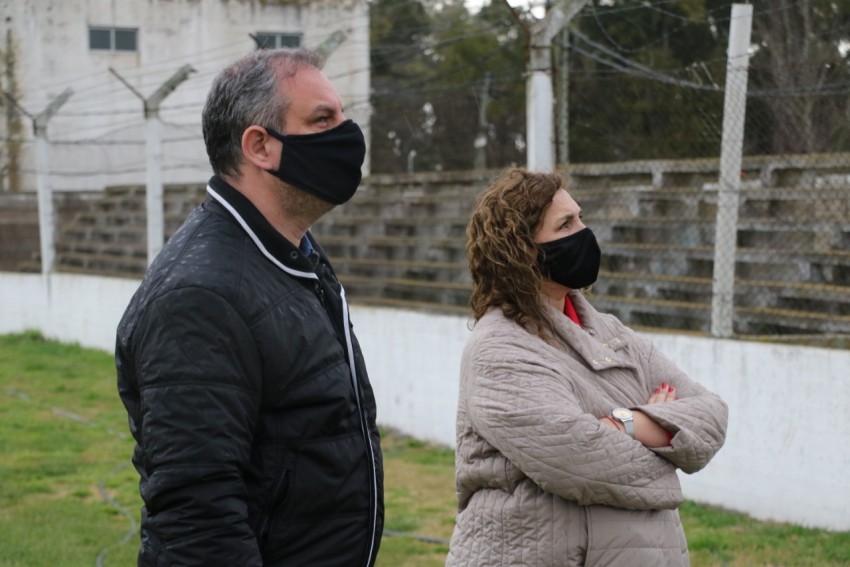 Santoro recorrió distintas obras que se encuentran en ejecución