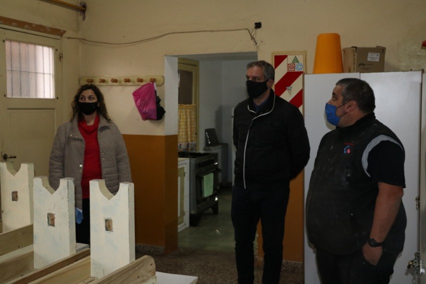 Santoro recorrió distintas obras que se encuentran en ejecución