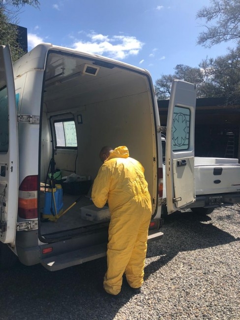 Fumigaron una vivienda en Laguna 