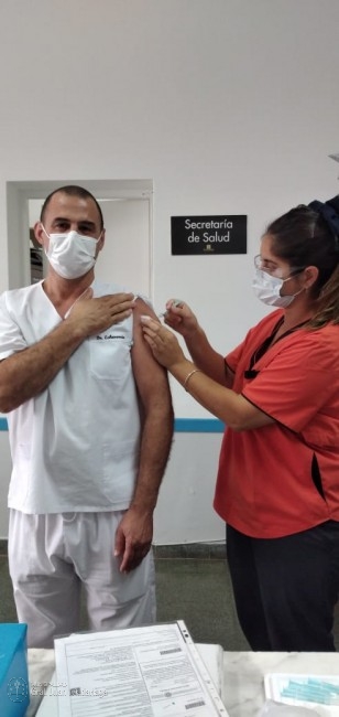 Inici la campaa de vacunacin contra el COVID en Madariaga