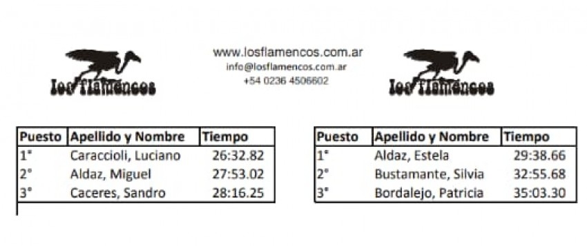 5 Millas Nocturnas: buscate en las clasificaciones por categora.