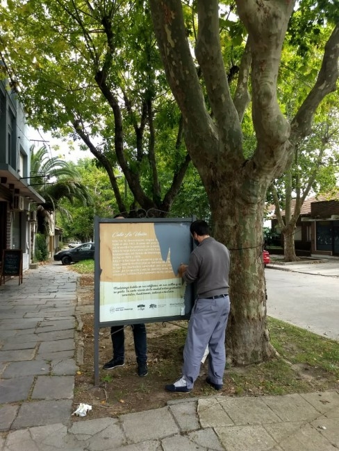 Renovaron y repararon la cartelera histrica de la calle Avellaneda
