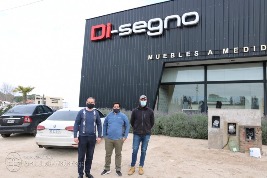 Santoro visit a empresarios y trabajadores del frente de Ruta