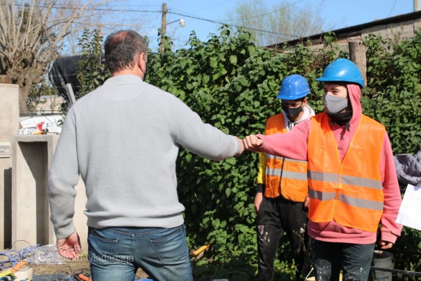 Avanzan los trabajos de conexin en la Estacin de Bombeo