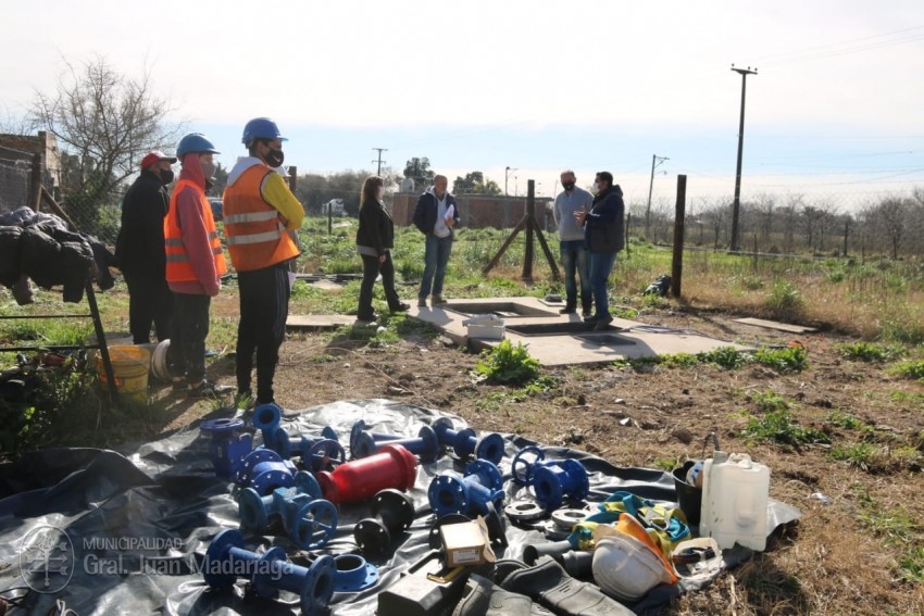 Avanzan los trabajos de conexión en la Estación de Bombeo