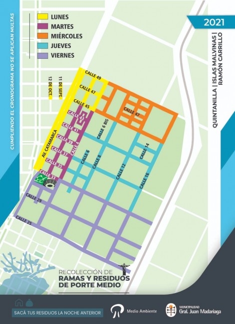 Cambios en la recoleccin de porte medio debido al feriado