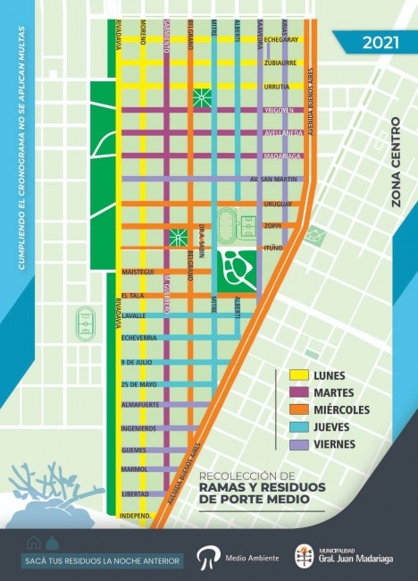Cambios en la recoleccin de porte medio debido al feriado