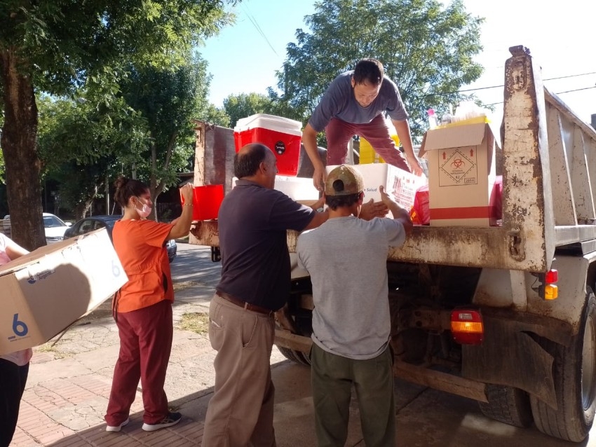 La Municipalidad volvi a colaborar con el traslado de elementos y tra