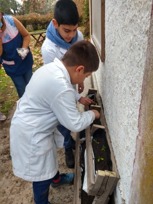 Alumnos de los parajes rurales profundizan el trabajo de huertas