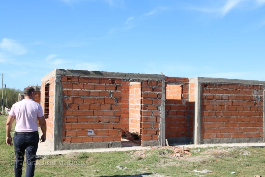 Avanza la construcción de las 13 viviendas del barrio El Ceibo