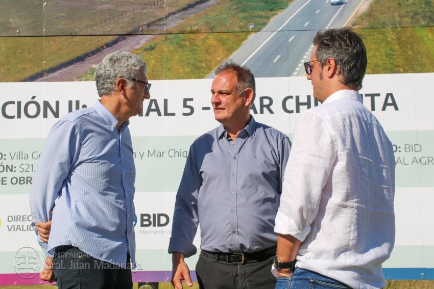 Santoro particip del inicio de obra de la autova Villa Gesell - Mar 