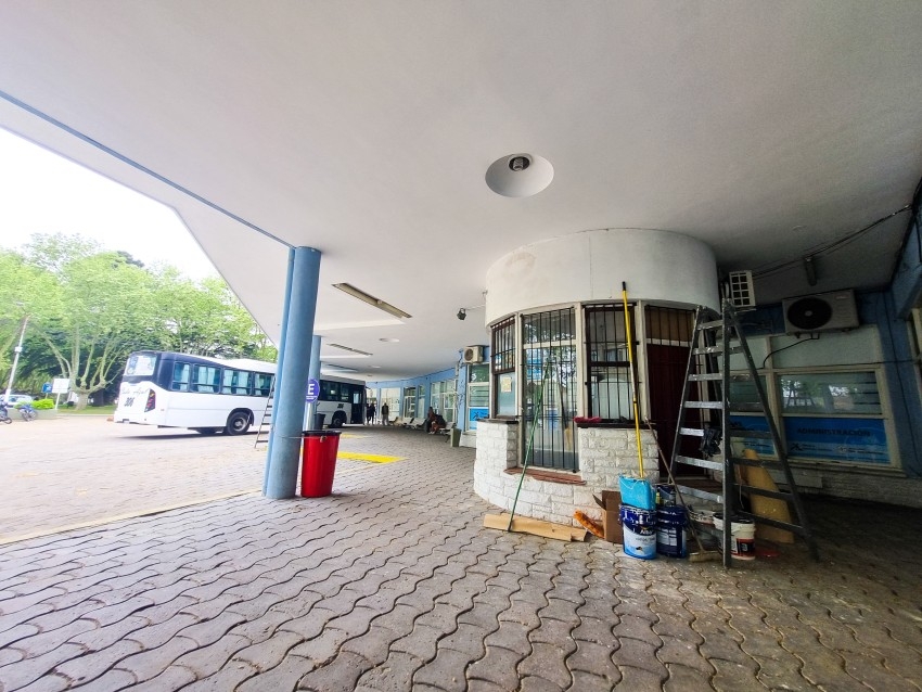 Trabajos de mejoras en la terminal de �mnibus