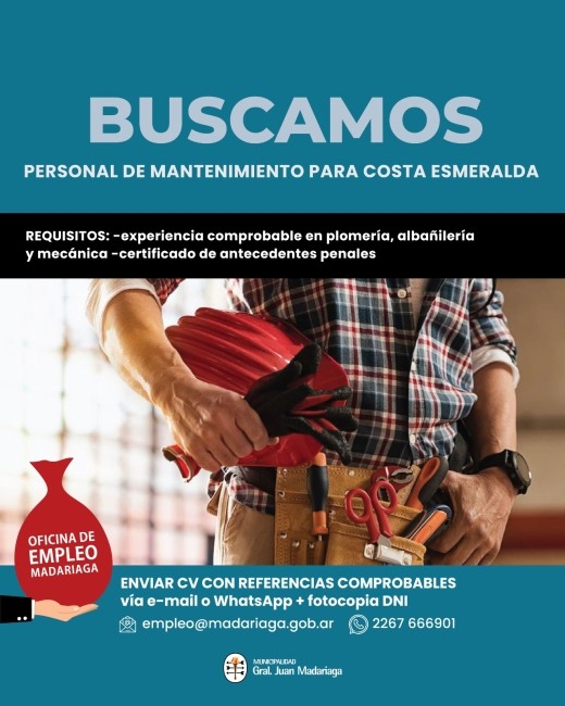 La Oficina de Empleo inform� que hay 13 b�squedas laborales activas ha