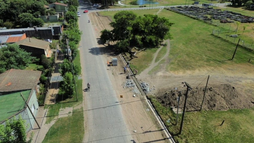 Santoro recorri las obras del Parque de la Estacin y calle Alem