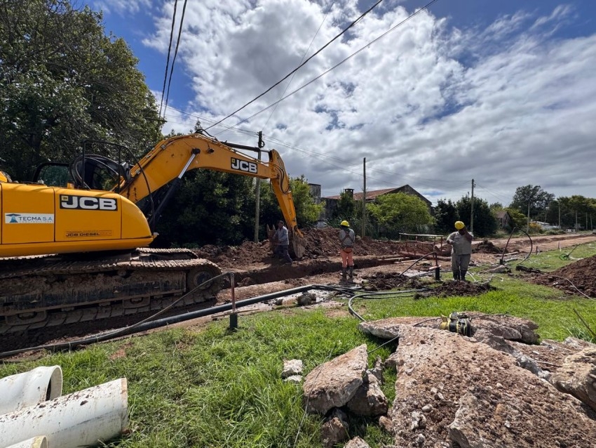Avanza la obra de cloacas en Madariaga