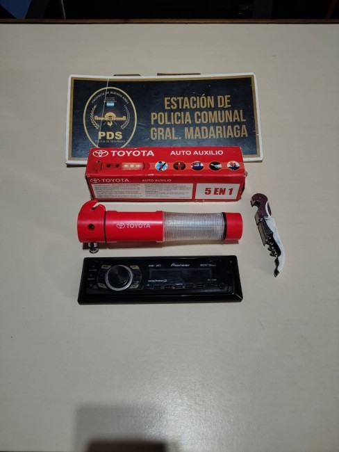 Allanamiento positivo y aprehensin por el robo de elementos de un veh