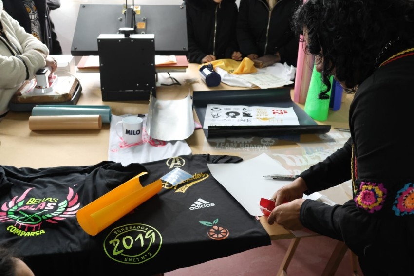 El taller de estampado logr� otra jornada de excelente concurrencia