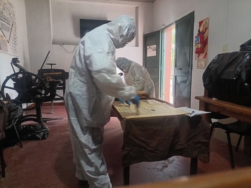 Conservaci�n preventiva del fondo documental del peri�dico El Argentin