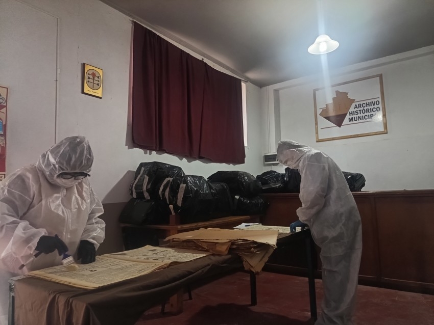 Conservaci�n preventiva del fondo documental del peri�dico El Argentin