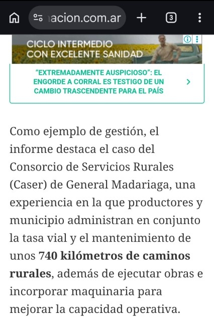 La Municipalidad de Madariaga fue destacada por el diario La Naci�n
