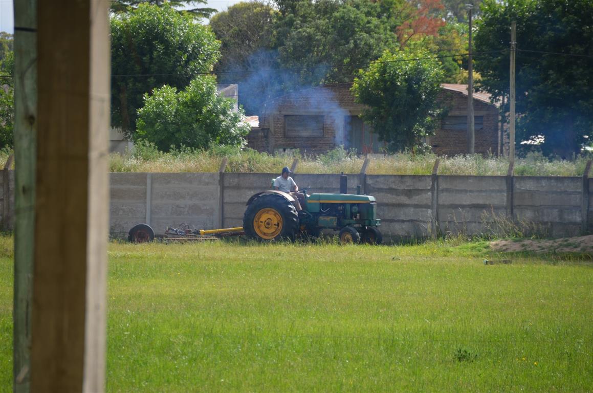 Trabajos en el predio del Club Deportivo el Len