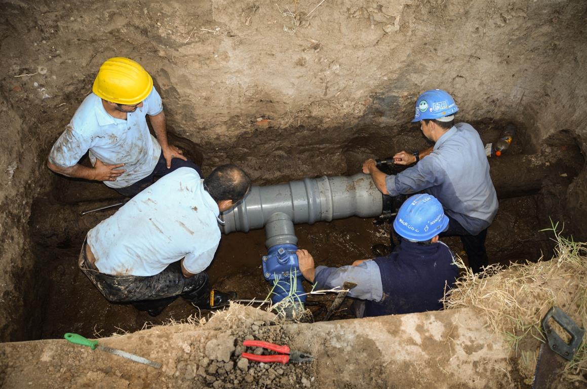 Trabajos para dar mayor presi�n de agua en el barrio Belgrano
