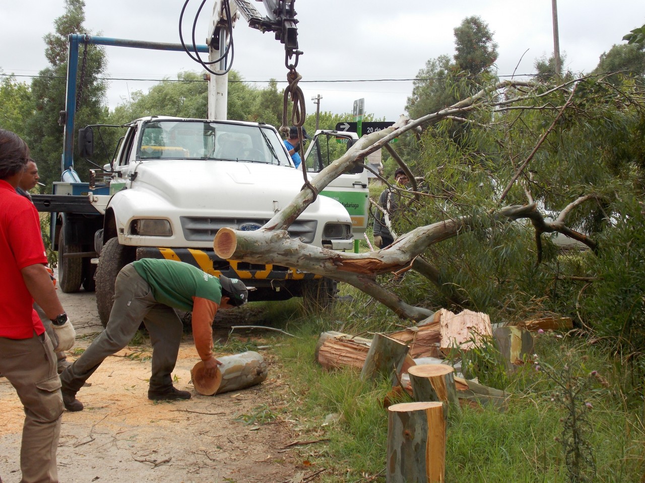 Intenso trabajo de municipales para limpiar la ciudad tras el temporal