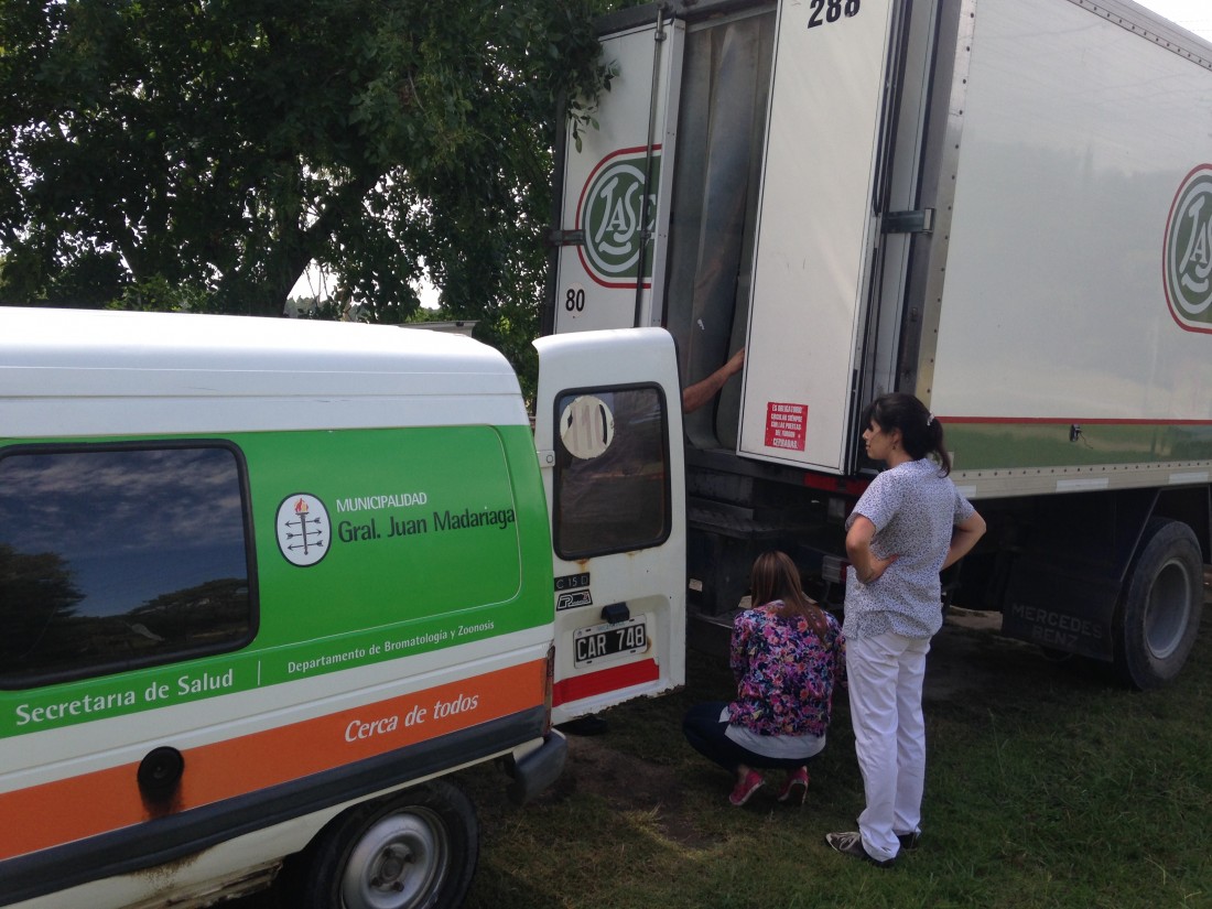 Decomisaron un camin de la Serenisima  en la delegacin del frente de