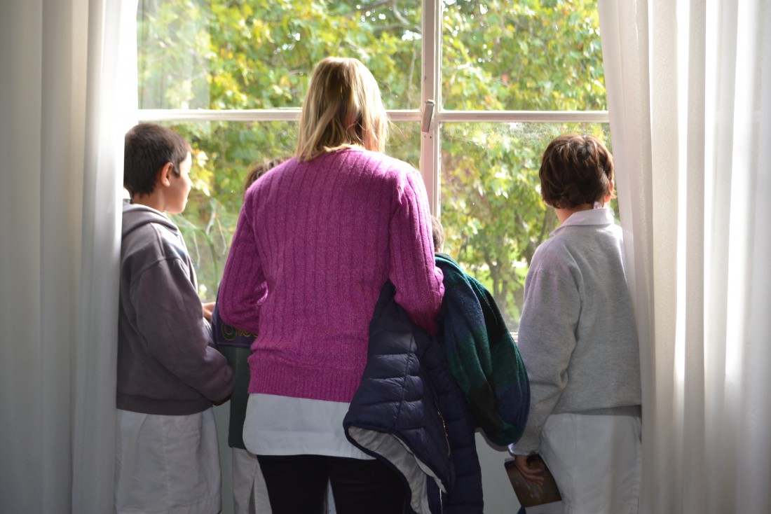El intendente recibi visitashoy: chicos de la escuela 20