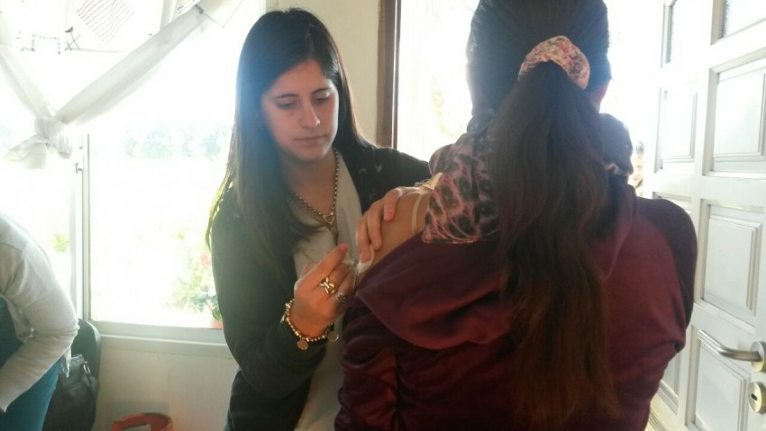 Campaa de vacunacin antigripal en Macedo