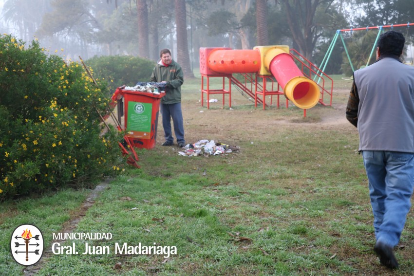 Hechos vandlicos afectaron la limpieza y orden del parque Anchorena