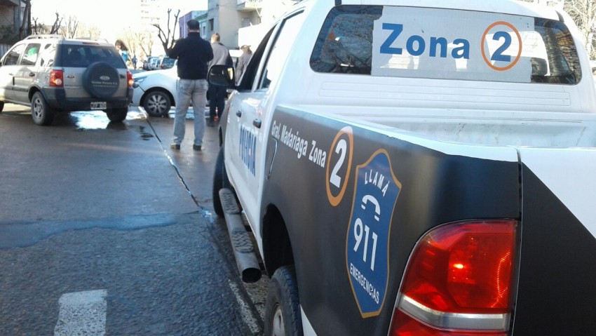 Choque sin consecuencias y desvos en el trnsito del centro