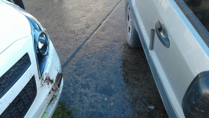 Choque sin consecuencias y desvos en el trnsito del centro