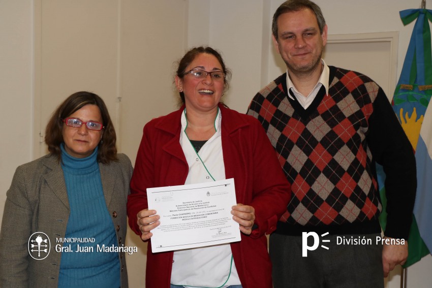 Entregaron los diplomas a los mediadores comunitarios