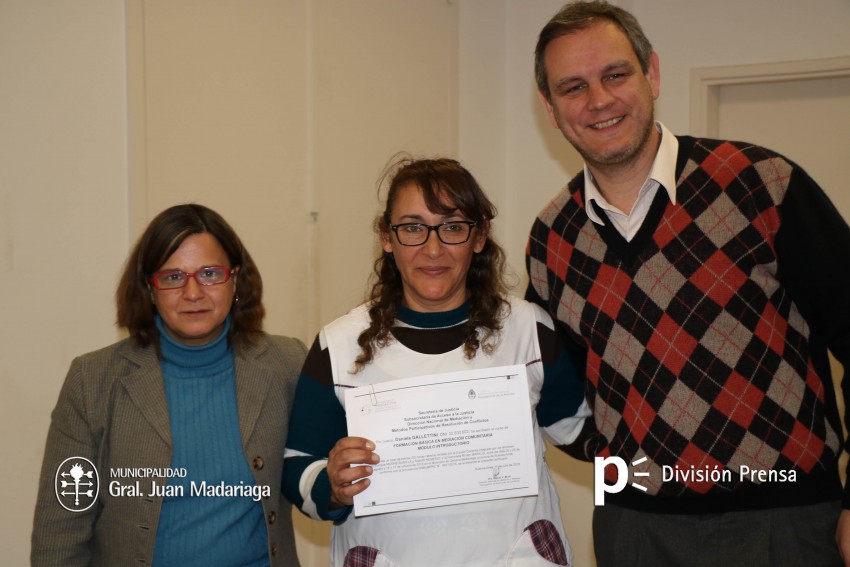 Entregaron los diplomas a los mediadores comunitarios