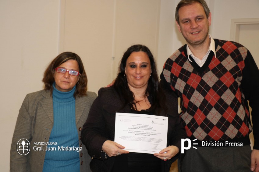 Entregaron los diplomas a los mediadores comunitarios