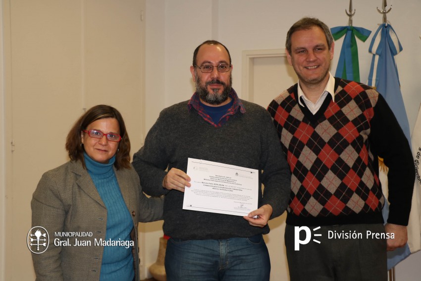 Entregaron los diplomas a los mediadores comunitarios