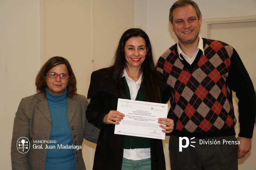 Entregaron los diplomas a los mediadores comunitarios